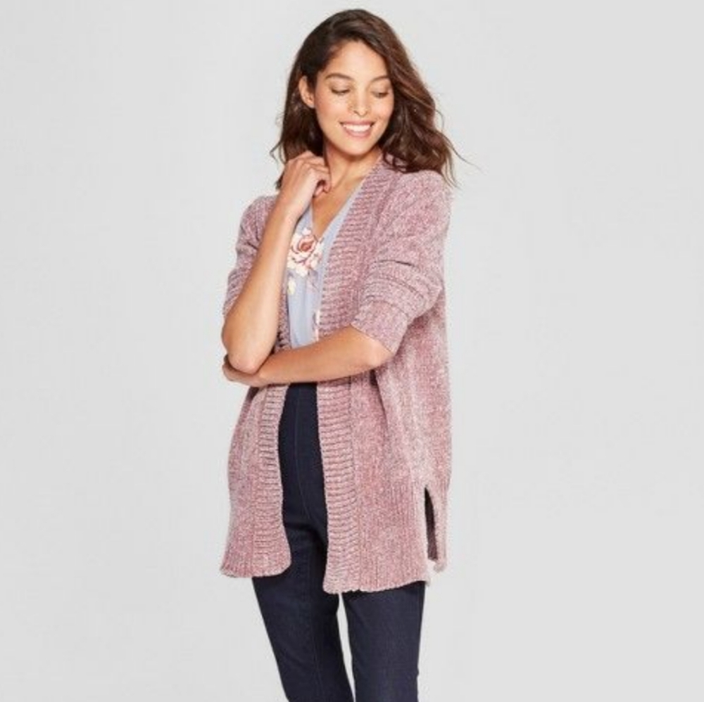 a new day Pink Women's Cardigan Sweater